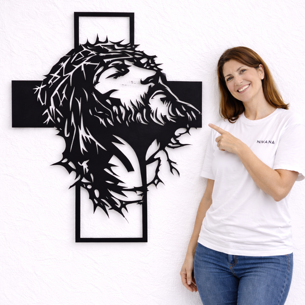 Imagem Jesus cristo em aço inox - 90cm